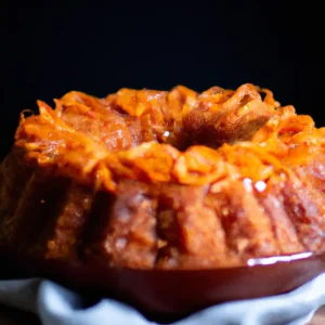 Bolo de Cenoura com Calda de Laranja