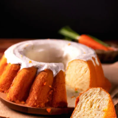 Bolo de Cenoura com Cobertura de Laranja